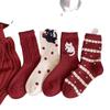 New Year'S Red Socks Cartoon Animation Tube Socks Season Wool Socks Thickened Warm Trend Versatile Socks