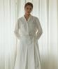 Otte Pleats Shirt-Dress_White