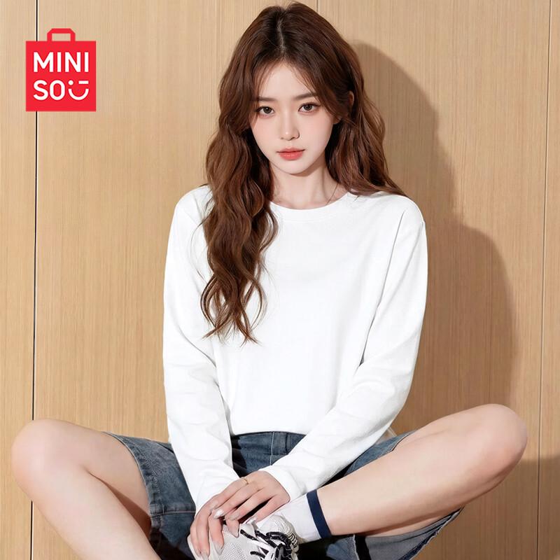 MINISO Women s Pure Cotton Long Sleeve T-Shirt 2XL