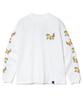 [go Slow Caravan] 341903 USA/C Leopard Gecko Long Sleeve T-Shirt, White, XL