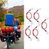 5 Pieces Bungee Cords with Hooks Bike Rear Seat Straps Mixed Colors Rubber Elastic Tie Downs