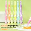 6Pcs Erasable Highlighter Pens Pastel Chisel Tip Colored Markers For School Textbook Notes Highlight Marker Pens