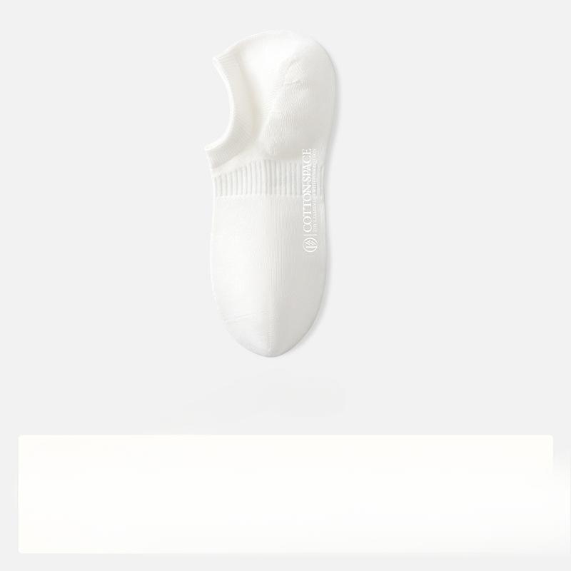 Men's Summer Thin Leisure Pure Cotton Deodorant Sweat Absorption Antibacterial Boat Socks