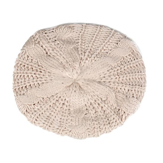 Beret Hat High Elastic Comfortable to Wear Convenient Women Plain Color Knit Beret Hat for Outdoor