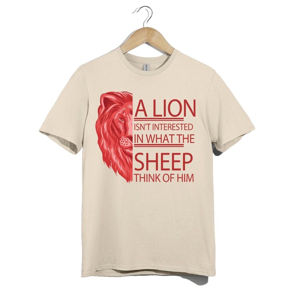 Lion Vs Sheep Quote T-Shirt – Bold Motivational Graphic Tee for Men and Women
