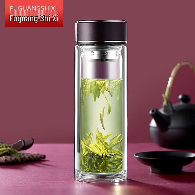 FUGURNG BESTJOY Double-Layer Glass Tea Cup