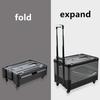 Outdoor camping storage box, car folding trolley box, camping picnic organizer box, grocery cart, small cart, shopping cart