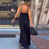 JPNTKY Damen Mode Sommer Frühling Einfarbige Druck Ärmellose Freizeitkleider