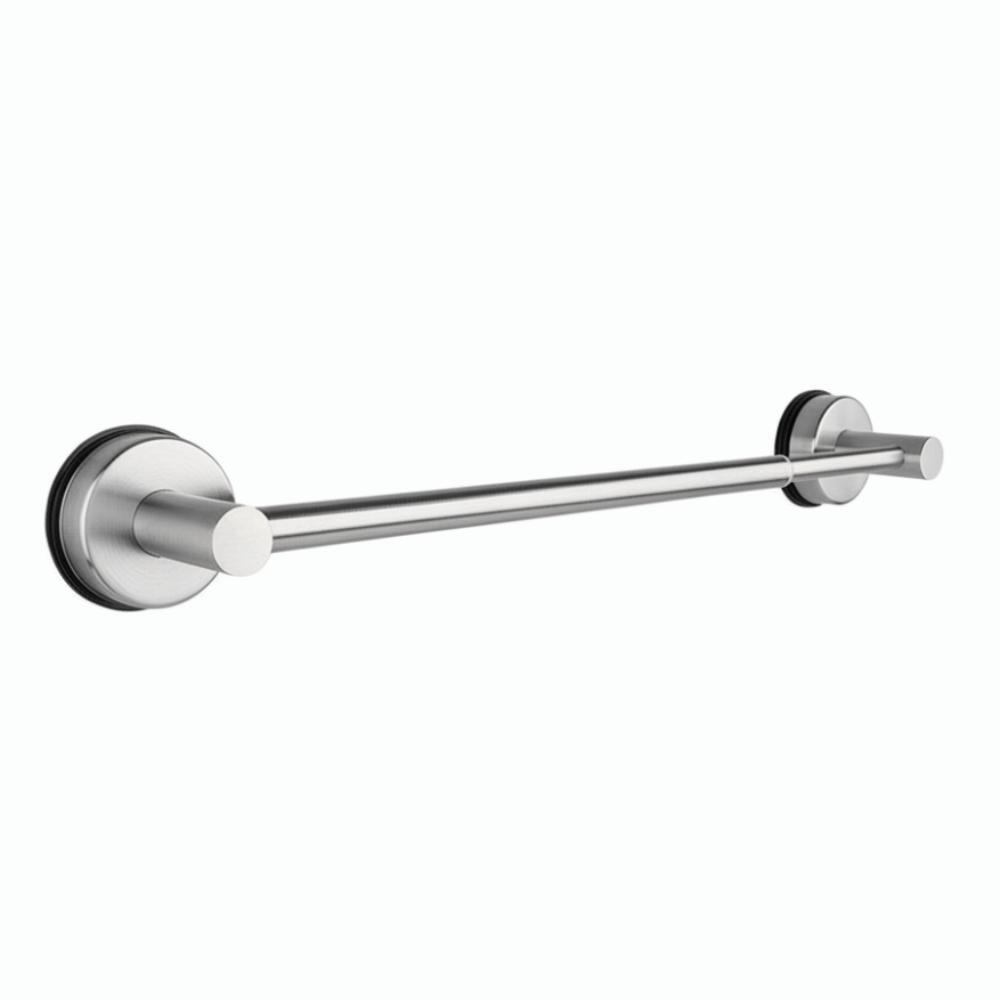Stainless Steel Adjustable Towel Bar Retractable Single Bar Towel Holder Suction Cup Punch-free Extendable Towel Rack