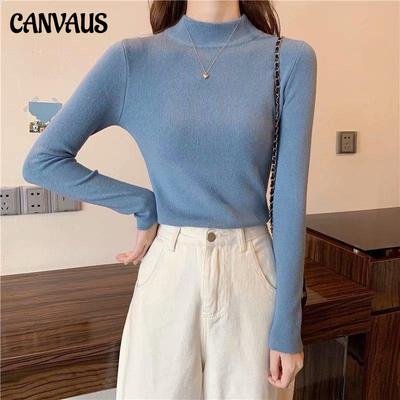 Maglione interno a collo alto Camicia con fondo da donna Primavera e autunno Maglione attillato slim a maniche lunghe tutto abbinato Top corto stile western
