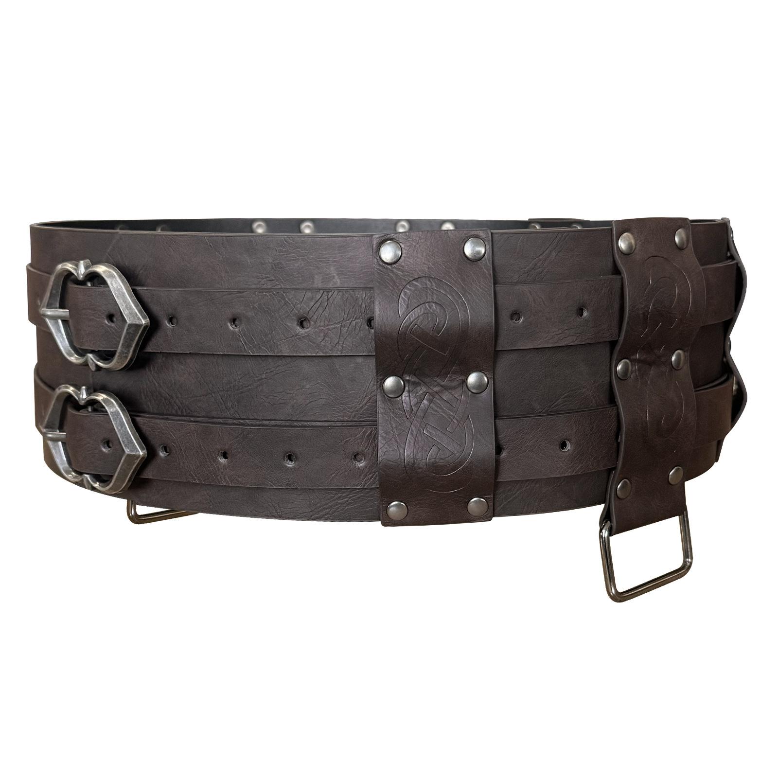 

Harajuku Teen Waist Belt with Metal Pin Buckle Wear Resistant Waistband PU Waist Belts for Women Skirt Waist Belt 1 коричневый
