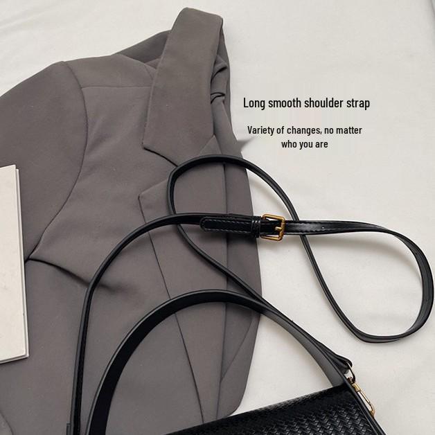 Damen 2025 Minimalistische Texturierte Umhängetasche - Stilvolle H-Schnalle, Kleines Quadratisches Design