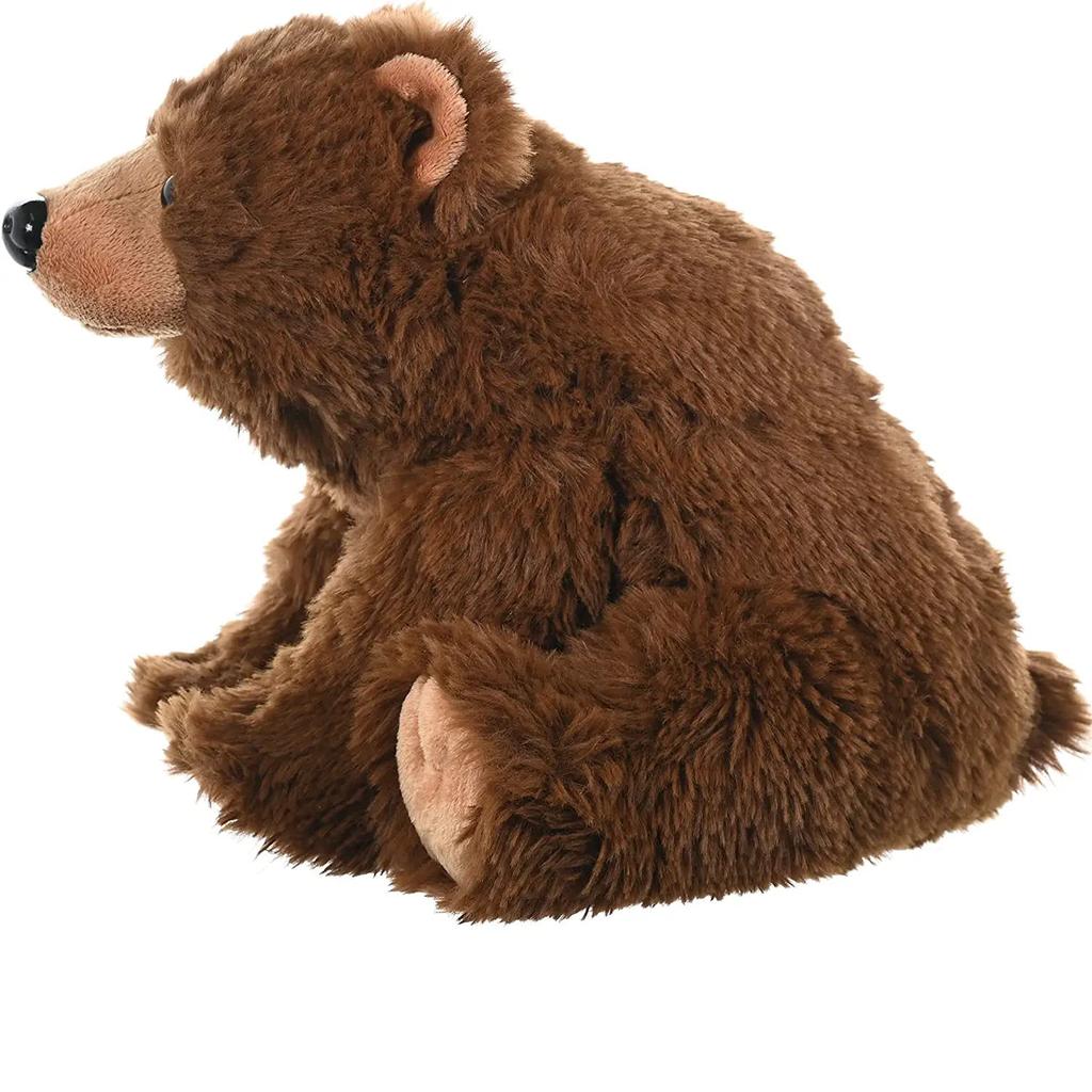 Wild Republic Brown Bear Plush Toy, Fluffy Wild Animal Figurine, W25 x D28 x H23cm, 10924