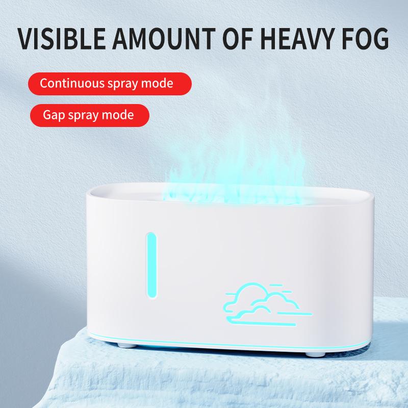 Cloud simulation colorful gradient flame aroma diffuser home hotel desktop usb air humidification