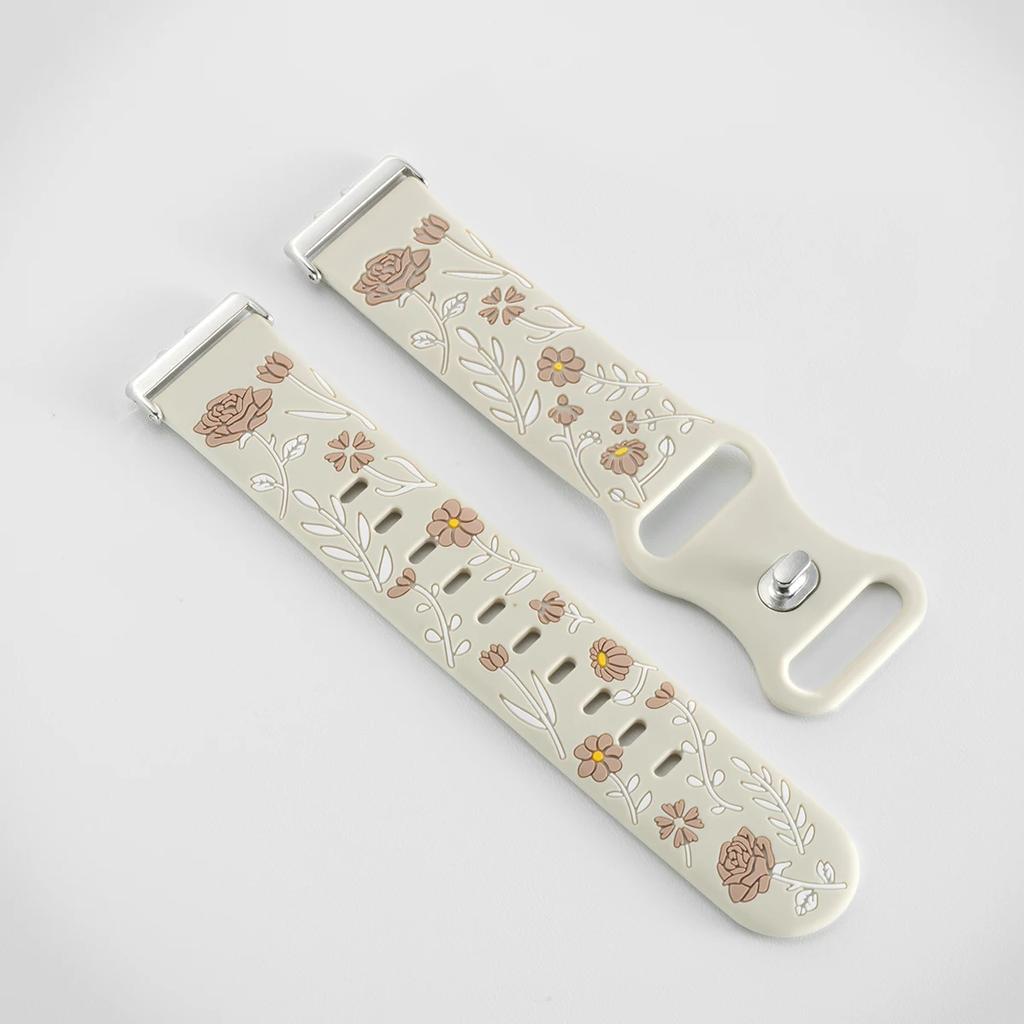 Grawerowany Silikonowy Pasek do Samsung Galaxy Fit 3 Sportowa Opaska na Nadgarstek Pętla do Smartwatcha Samsung Fit 3 Zamienny Bransoletka