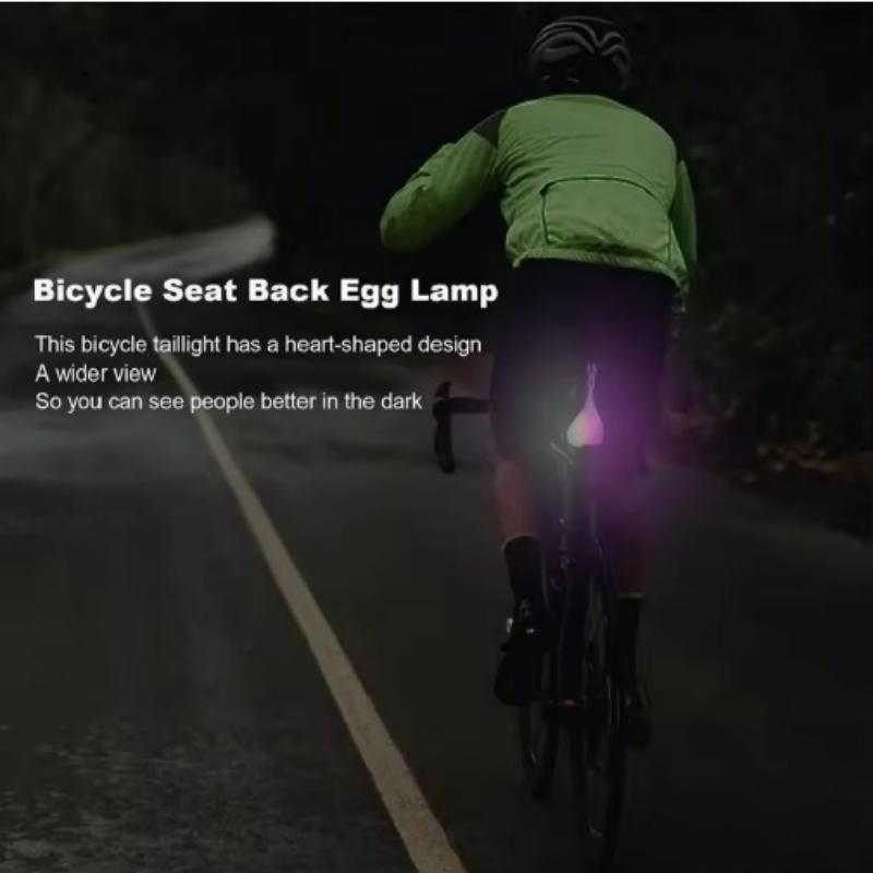 Riding Cycling Waterproof LED Lamp 4 Color Heart Ball Safety Warning Light Creative Silicone Bike Rear Taillight