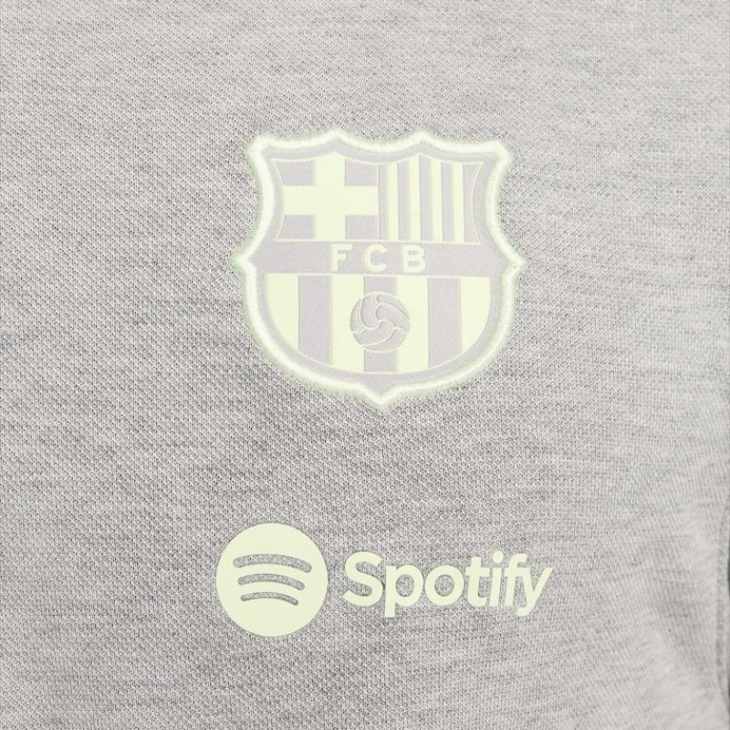 Nike Dri-Fit FW24 FC. Barcelona Fashion Polo cu mânecă scurtă moale și confortabil pentru bărbați topuri Gri închis FN8286-066