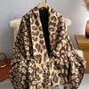 Shawl Warm Winter Scarf Women Leopard Stripes Cashmere Pashmina Thick Wrap Head Neck Foulard Luxury  Blanket Echarpe