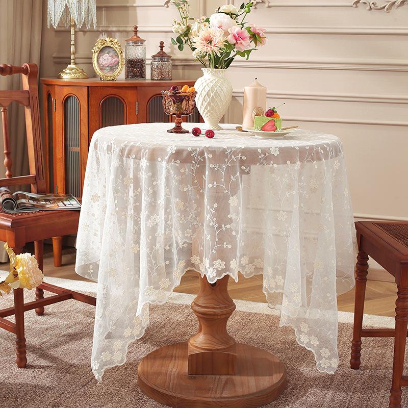 Premium French Retro Lace Tablecloth Rectangular Dining Table Coffee Table Tablecloth Light Luxury Literary Cover