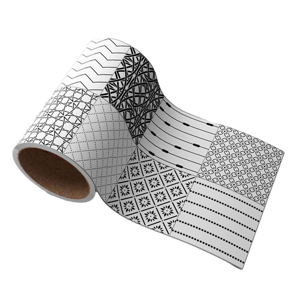 1Roll Bathroom Waist Line Wall Stickers Waterproof Peel & Stick Art Mural Backsplash Home Decoration Stickers Waist Line Sticker