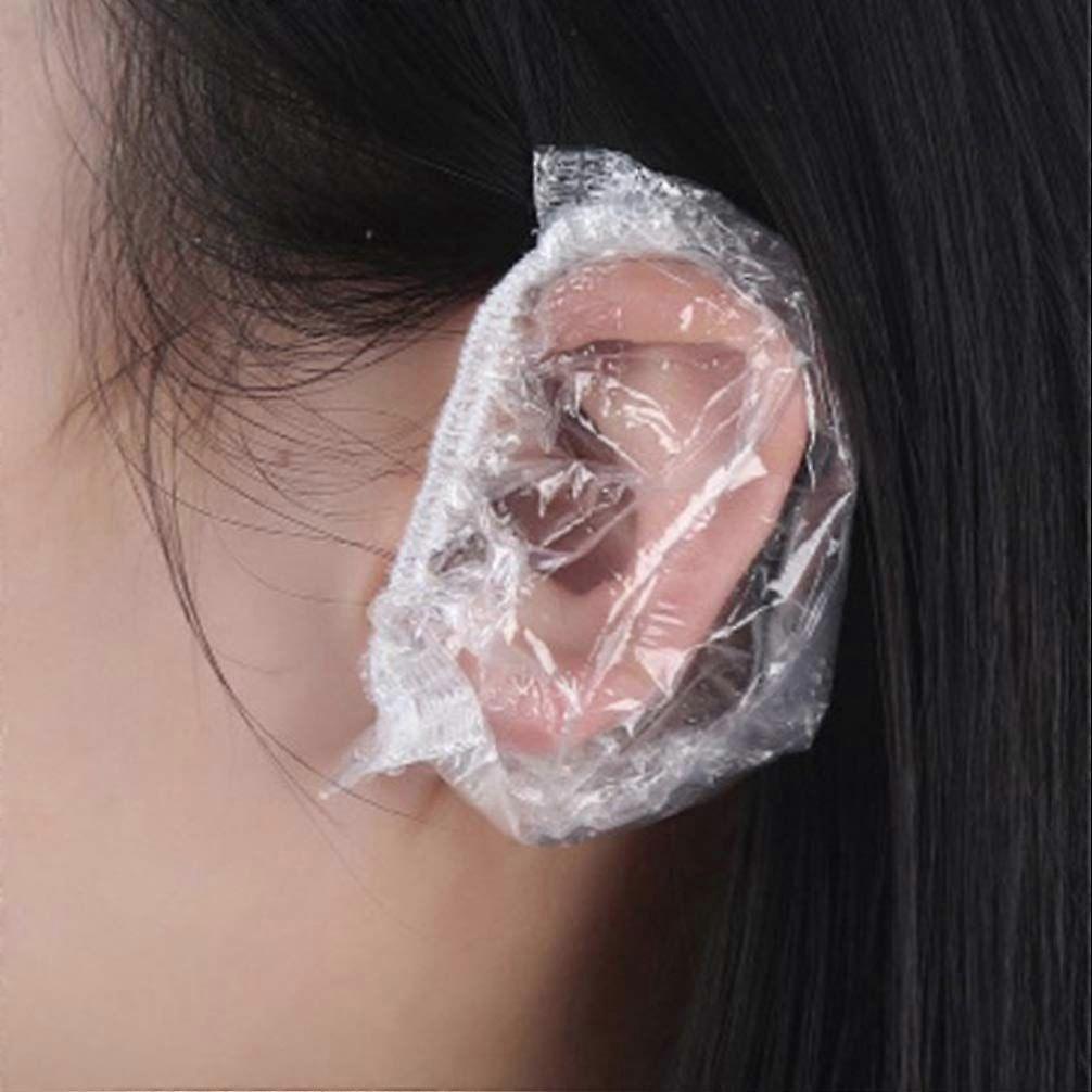 Ear Cuff 300Pcs Ear Covers Shower Ear Covers Clear Disposable Ear Protectors for