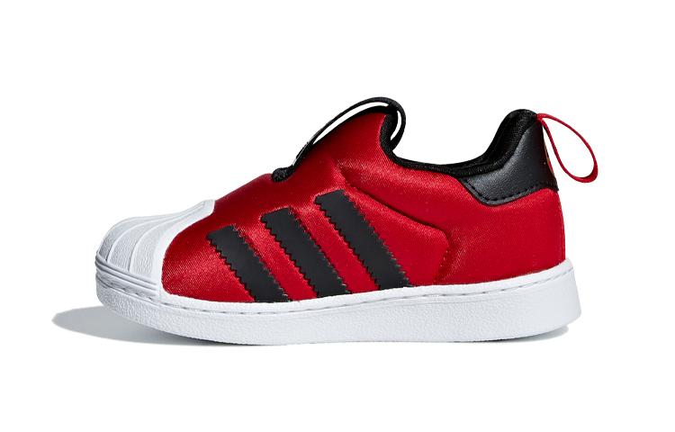 

Adidas Originals Superstar 360 I Fabric Slip Resistant Low top Toddler Shoes Red Black Infant And Toddler CG6581