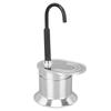 Single Tube Moka Pot 1 Cup 50ML Aluminum Alloy Spout Stovetop Italian Coffee Maker for Outdoor Parties Travel