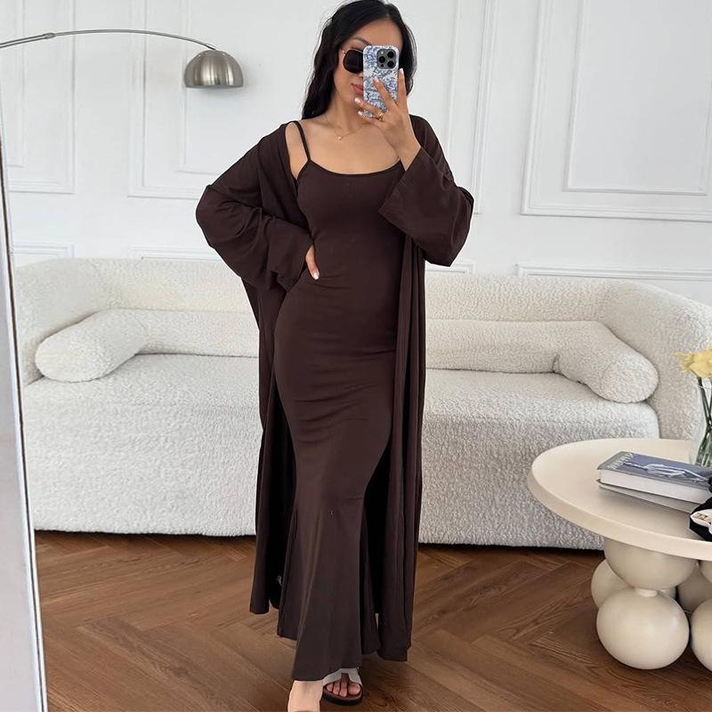 2025 Summer Women's Cardigan and Dress Set - Elegant and Casual Style