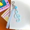 Decorative Keychain Charm Acrylic-Style Bag Charm Music Note Key Holder With Loop Strap and Playful Details for Everyday Carry