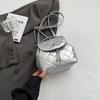 Schoolbag Handsome Mijia Rhombus Chain Backpack Women's Fashion Niche High Value School Bag Bucket Bag Lightweight Travel Backpack