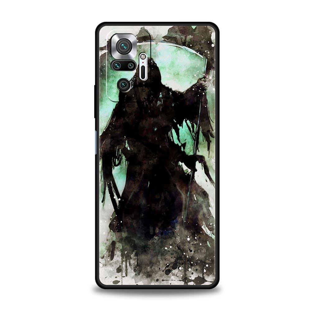 

Силиконовый чехол для телефона Xiaomi Redmi Note 12 10 11 9 8 Pro Plus 9S 7 8T 9T 9A 8A 9C K40 игровой чехол Grim Reaper Череп Скелет Redmi Note 10Pro