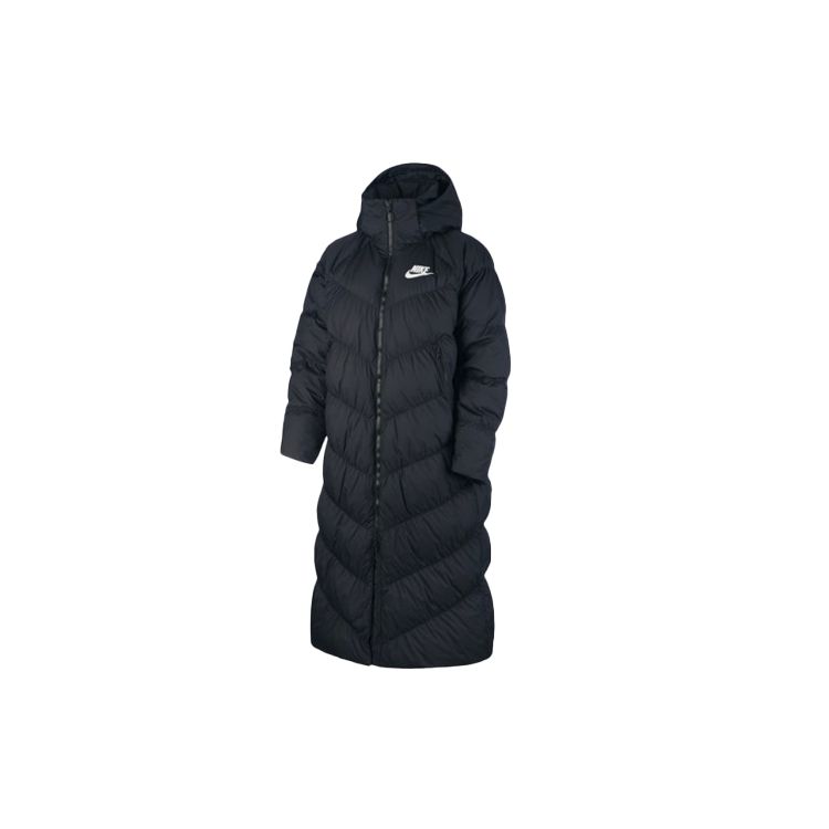 

Nike Спортивная повседневная теплая длинная куртка-пуховик зимняя женская верхняя одежда черного цвета BV2882-010 XXL