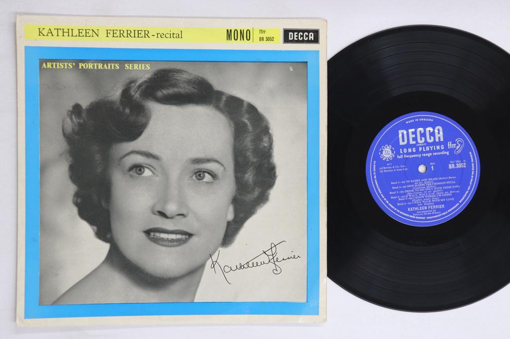 10inch Record KATHLEEN FERRIER - Kathleen Ferrier Recital BR3052 DECCA 1963 UK Classical Used