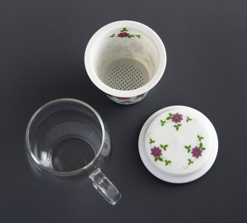 Toyo Ceramics Arita Ware Celand Glass Stylish Mug, Clematis IW-002