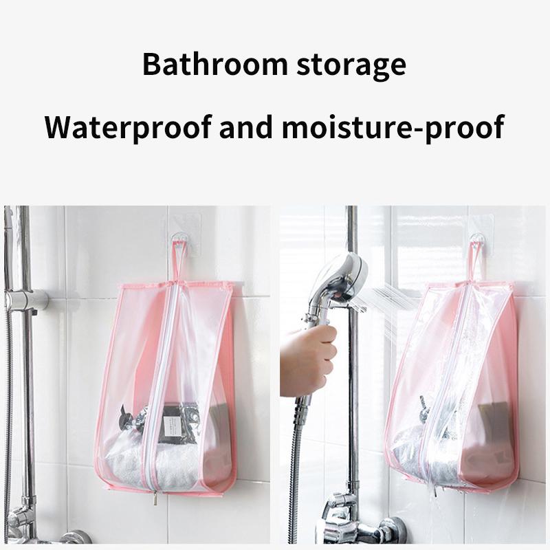 PEVA Portable Shoe Storage Bag Zipper Shoes Closet Organizer Travel Waterproof Pocket Large Capacity Sundries Bag Shoe Pouch