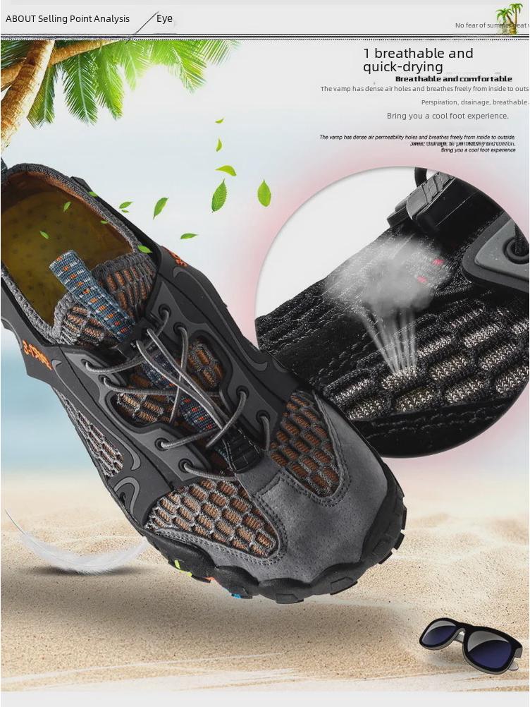 Men's Quick-Dry Sports Sandals: Ideal for Summer, Swimming, Fishing, and Beach Adventures.