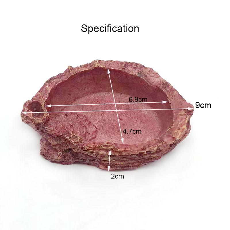 

Resin Aquarium Pet Reptile Feeder Bowl Basin Food Water Pot Reptile Turtle Tortoise Scorpion Lizard Crabs Supplies 10cm 10mx2.3cm красный