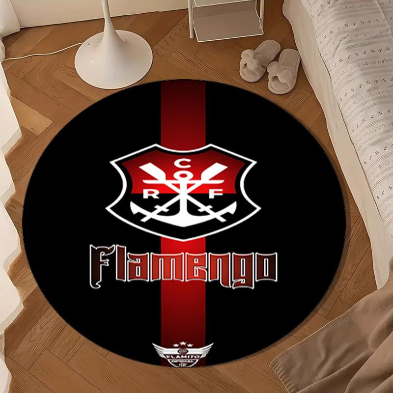 Football Club Emblem Round Rug for Livingroom,Bedroom, Palyroom, Chair Rug, Area Rug, Circle Carpet, Large Size Fan Christmas Gift