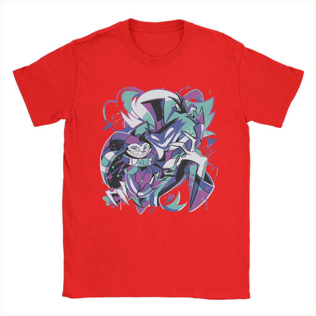 Men's T-Shirt Fizzarolli Fizzamodeous Summer Splatter Hazbins Hotels Cotton Tee Shirt Short Sleeve  T Shirts Crewneck Clothing