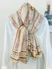Elegant Women Silk Scarf Beach Wrap Shawl Retro Print Ladies Sunscreen Bandanas Hijab Mujer Boho Scarve Pareo Casual Fashion New