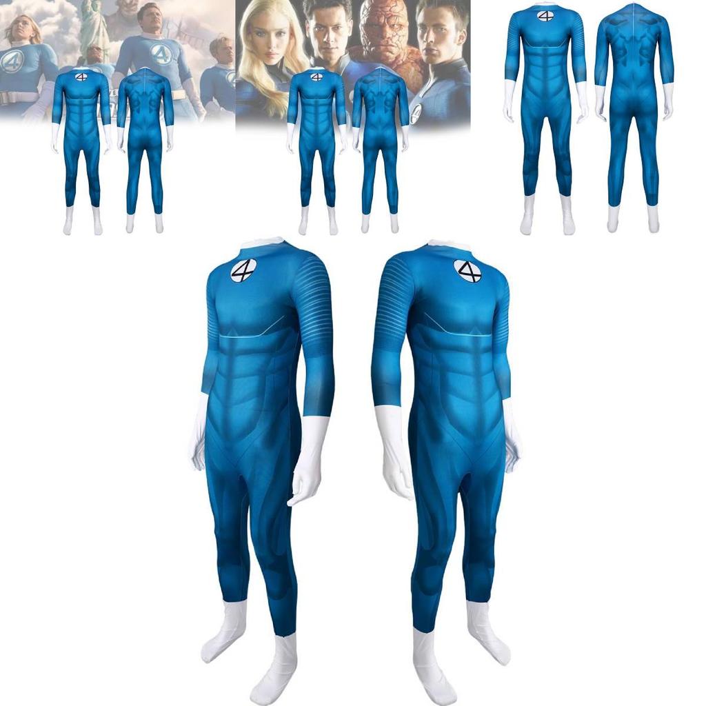Fantastic Four Marvel Cosplay Jumpsuit For Roleplay Halloween Costume Unisex