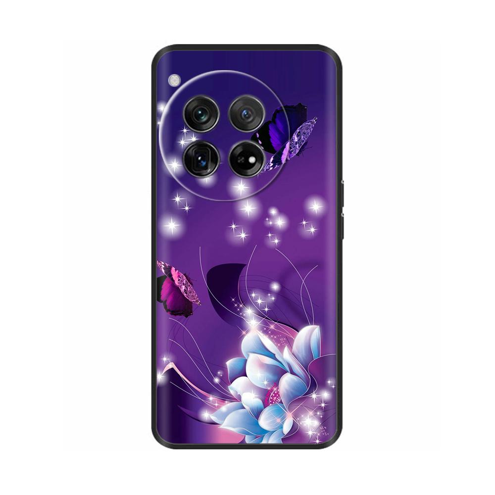 Para OnePlus 12 Funda de Teléfono Negra de TPU Suave Para One plus 12R Carcasa En Oneplus12 5G 1+12 Protector Parachoques Silicona Funda Suave Fundas