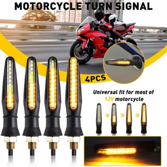 4 Pack Universal Motorcycle Turn Signal Flasher Amber Lights Fits Suzuki DRZ400s