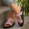 Retro Belt Buckle Platform Slides Women-Open Toe Thick Sole Outdoor Sandals,Vintage Inspired Adjustable Strap Beach Flip Flops for Summer Street Style