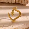 Stainless Steel Exaggerated Snake Texture Rings for Women Men New Personality Adjustable Opening Rings Party Jewelry Accessories