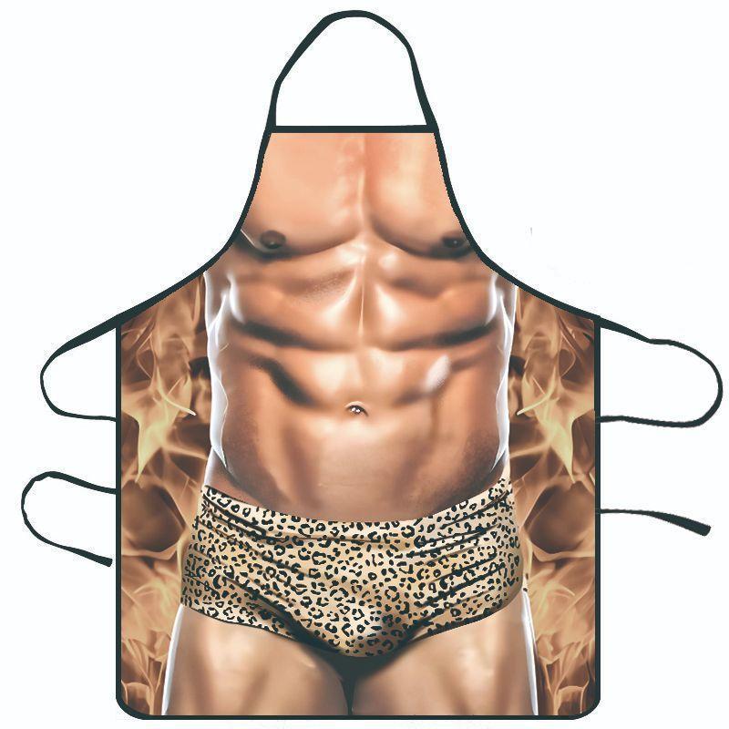 Creative Funny Character Print Waterproof Apron For Kitchen Cooking Home Use