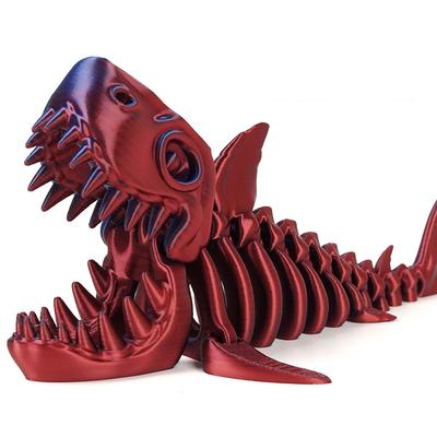 3D Printed Shark, Skeleton Model Jointed Full Movable Birthday Gift Realistic Animals Decorative Desktop