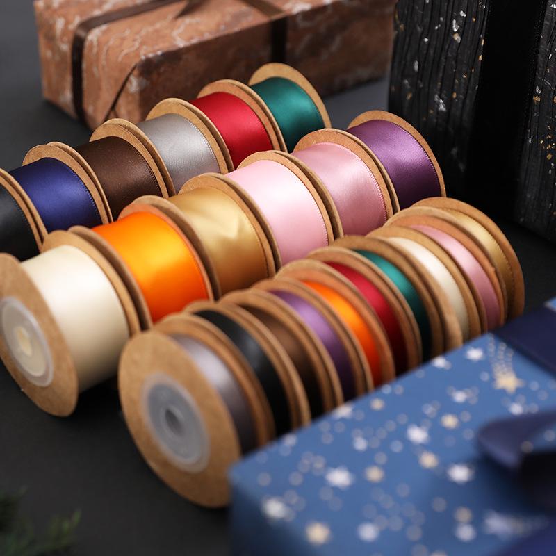 Double-Sided Woven Silk Ribbon for Gift Boxes and Decorations