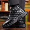 Mode Winter Leder Plateau Plus Samt Stiefel für Herren Mode Weichsohlige Lässige Herren Stiefeletten Luxus Designer Board Schuhe