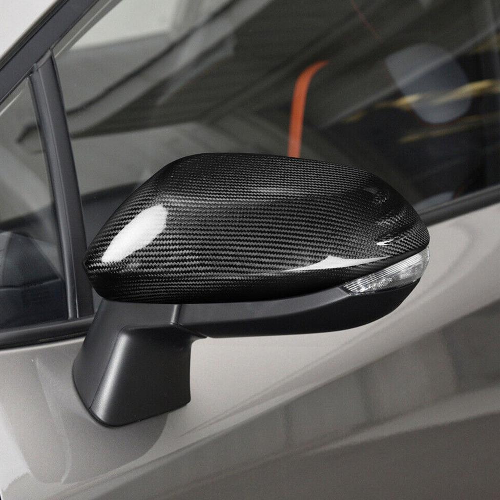 Carbon Fiber Side Mirror Cover Glossy Real Wing Mirror Cap Replacement Cover for Toyota Corolla Yaris GR Matte Elegant Outside Mirror Cover Trim Trim,
